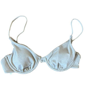 Andie Swim The Sicily Top Silver Size Small NWT